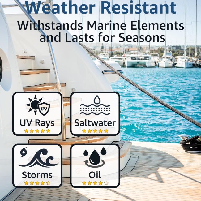 Strong and reliable PACTHSD double braided dock line for boats.