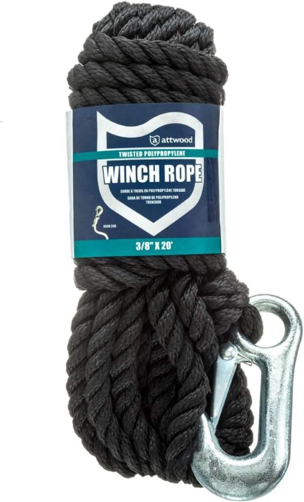 Attwood 11739-2 Poly Winch Rope: 3/8