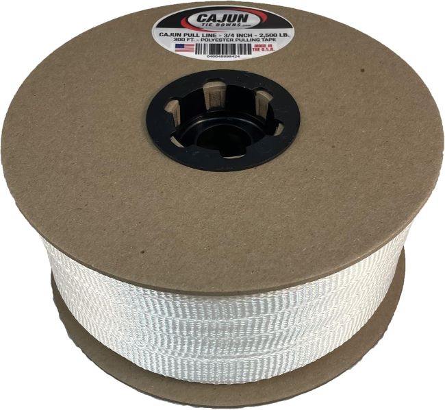 Cajun 3/4-inch 2500 lb polyester pull line, heavy-duty tape for conduit and wire pulling