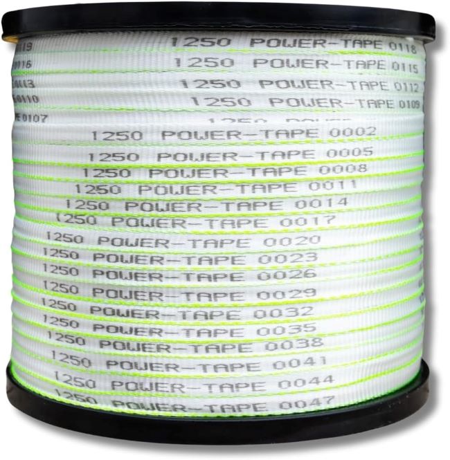 Right Rope Power-Tape 1/2-inch 1250 lb polyester pull tape, 500 ft flat rope for cable and wire pulling, made in USA