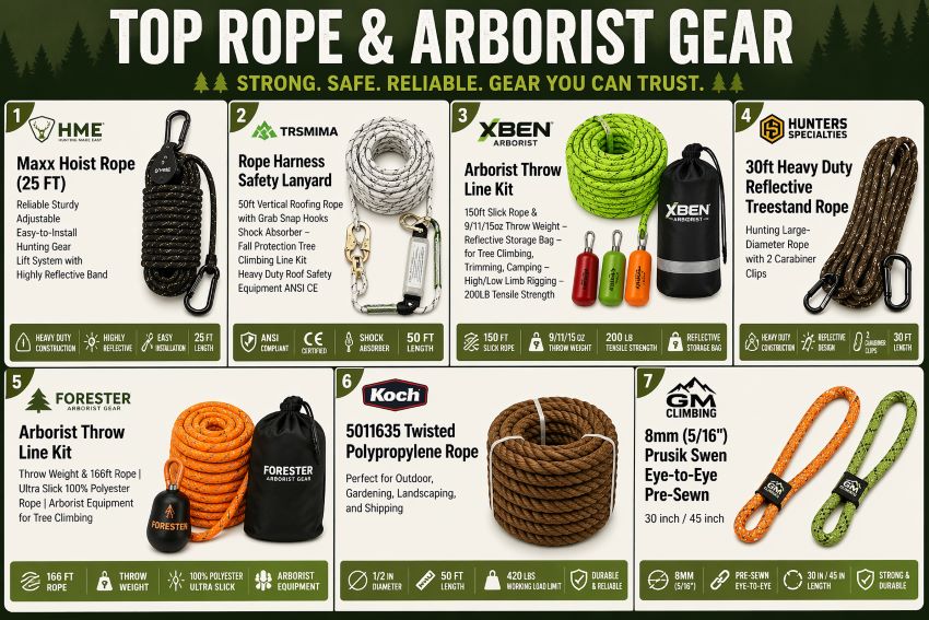 Affordable arborist rope kit in Colorado featuring long throw line and gear for trimming and climbing trees safely