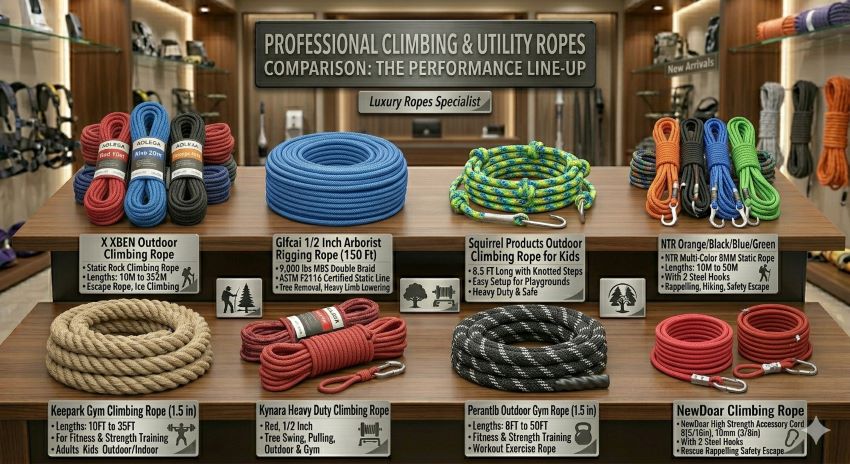 Best affordable outdoor climbing ropes in Colorado, comparing safety, strength, and durability for climbing and rescue use