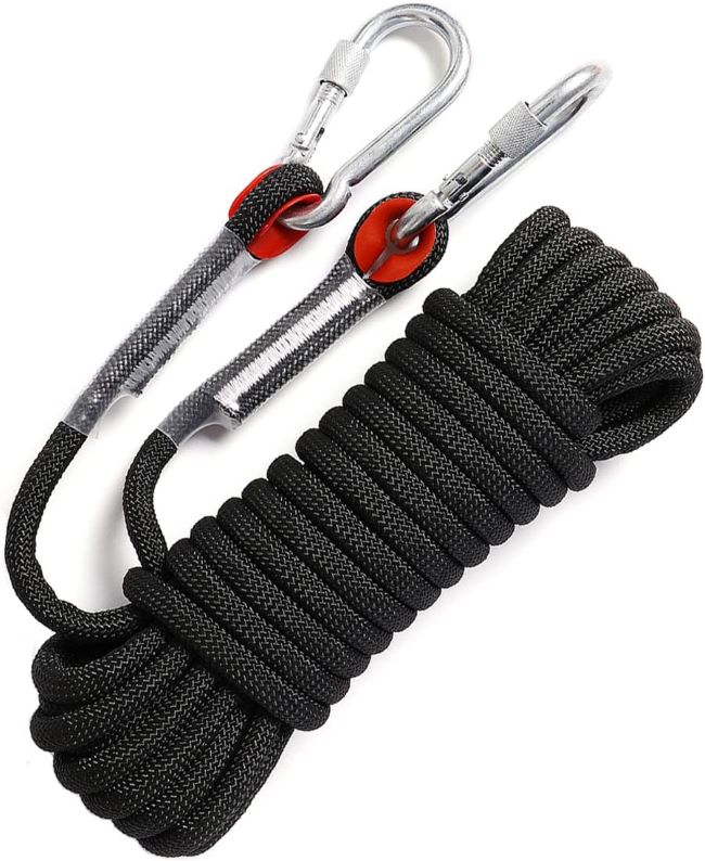 GINEE static climbing rope with various diameter and length options, built for heavy-duty climbing and rigging tasks