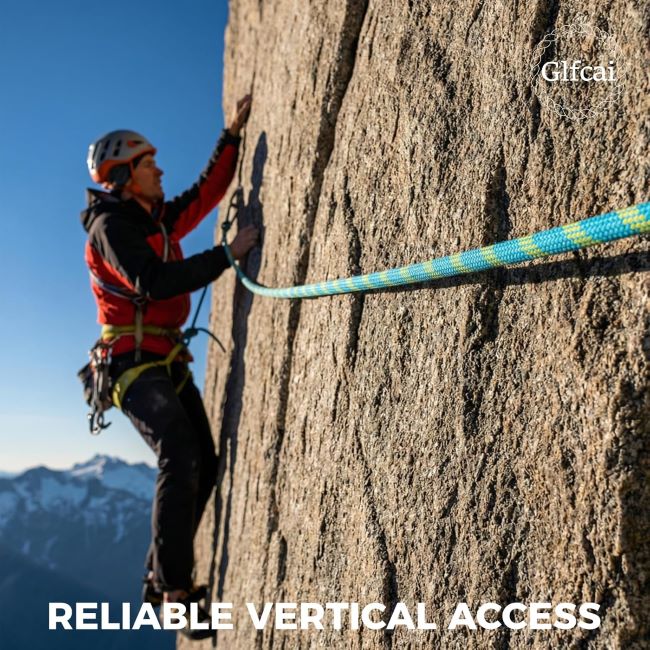 Glfcai 1/2 inch arborist rigging rope 150 ft with high strength polyester double braid for tree removal and heavy lifting work