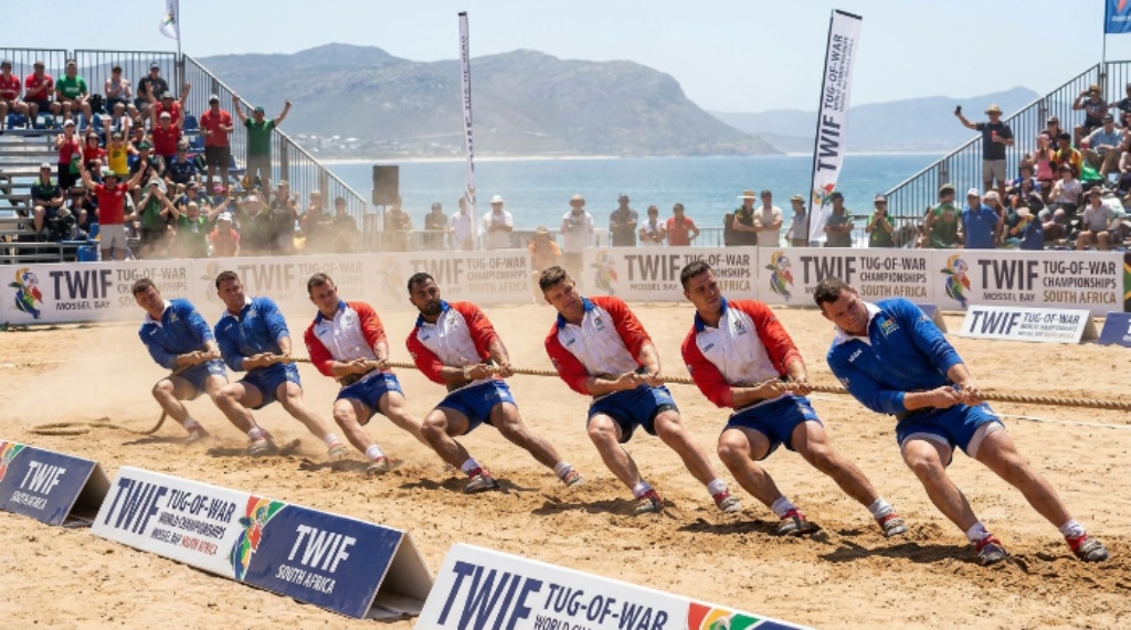 Athletes competing at TWIF Tug-of-War World Championships 2026 Mossel Bay South Africa