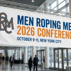 Men Roping Men 2026 conference banner showing the event dates October 9 to 11 in New York City with the MRM logo