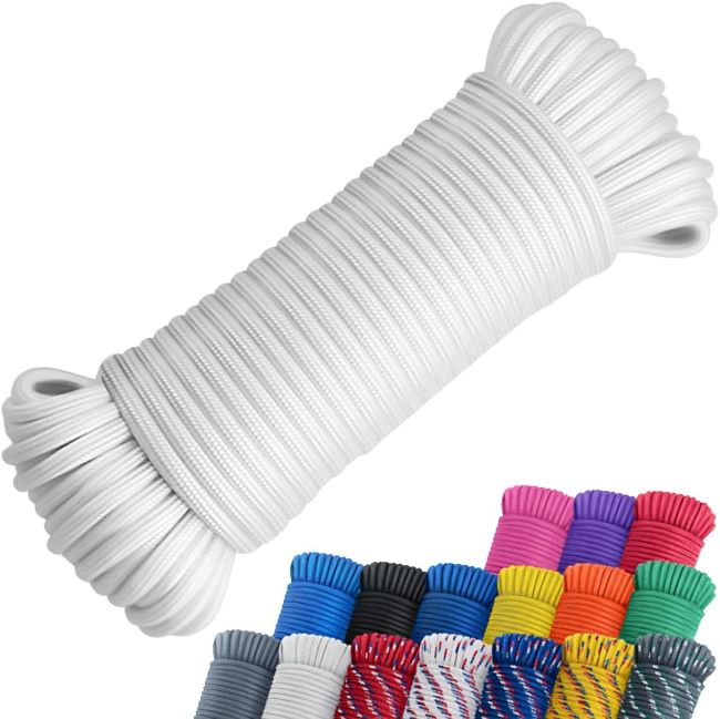 SMART&CASUAL 100-foot polyester utility rope for clotheslines, camping, flagpoles, and general outdoor use
