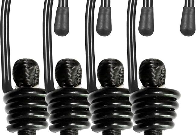 BEXSLE 4-piece bungee strap set for securing gear during travel and outdoor activities