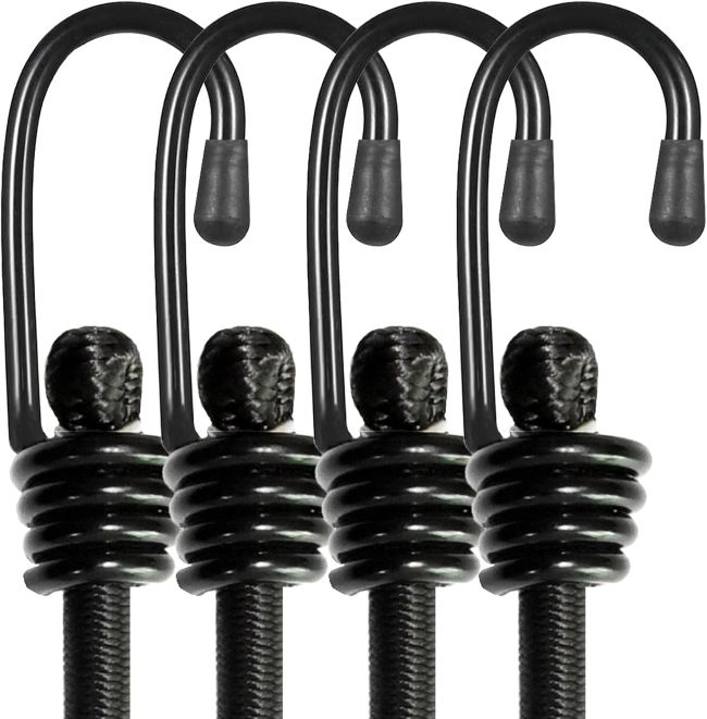 BEXSLE 4-piece bungee strap set for securing gear during travel and outdoor activities