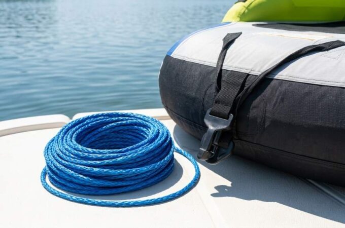 How to attach a tubing rope to an approved boat tow point