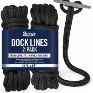 RainierSupplyCo Marine Rope with double-braided nylon construction