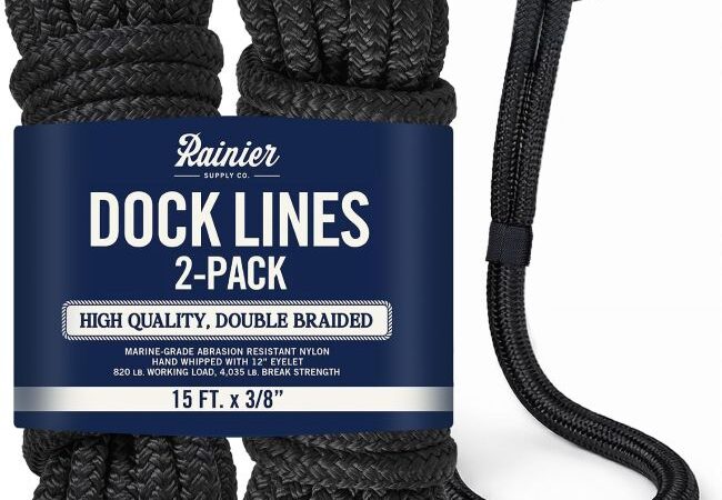RainierSupplyCo Marine Rope with double-braided nylon construction